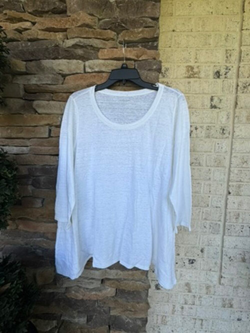 Eileen Fisher Scoop Neck Top-Size Large